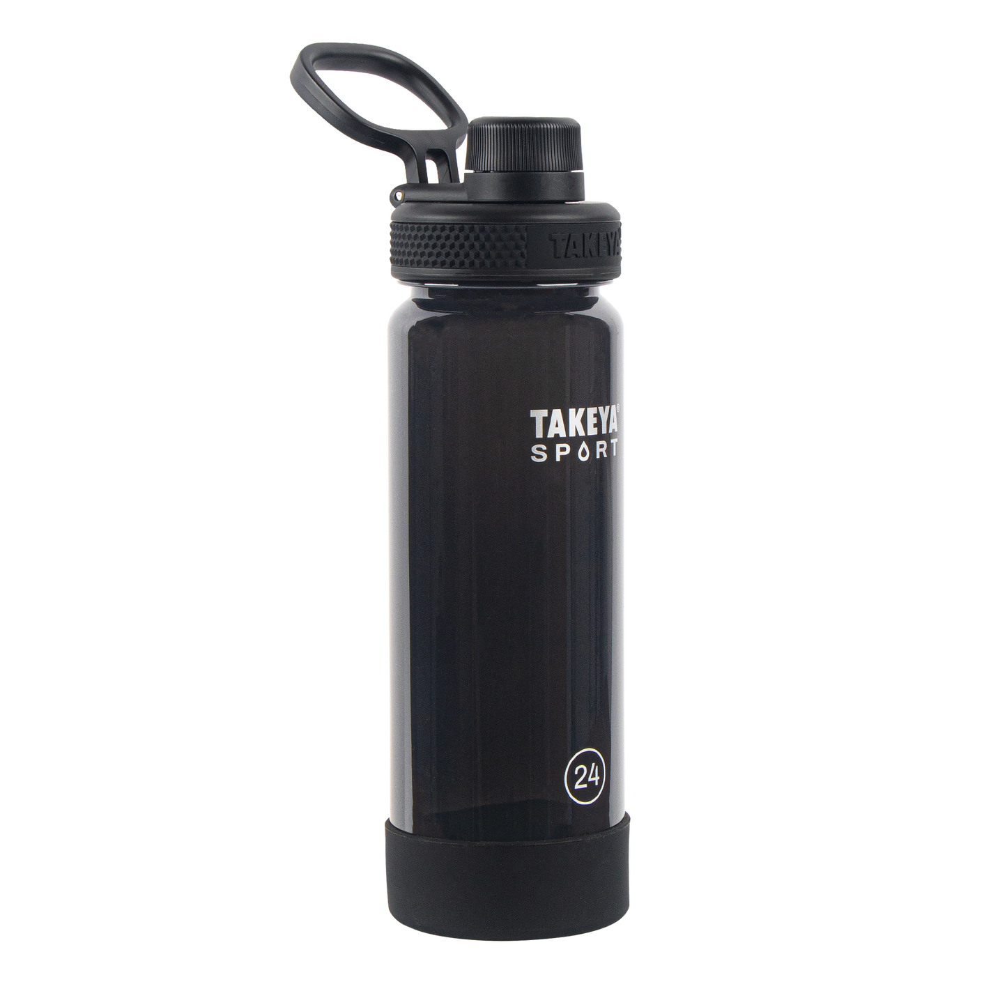 tritan-sport-water-bottle-with-spout-lid-u0 51664-TKS-Tritan-Spout-24-GrandSlamBlack-frontangle.png