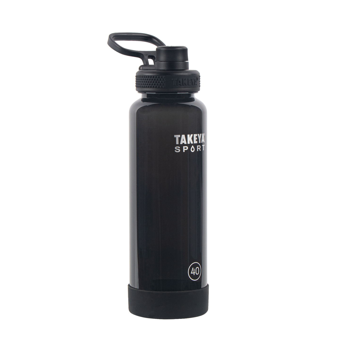 tritan-sport-water-bottle-with-spout-lid-u0 52023-TKS-Tritan-Spout-40-GrandSlamBlack-frontangle.png